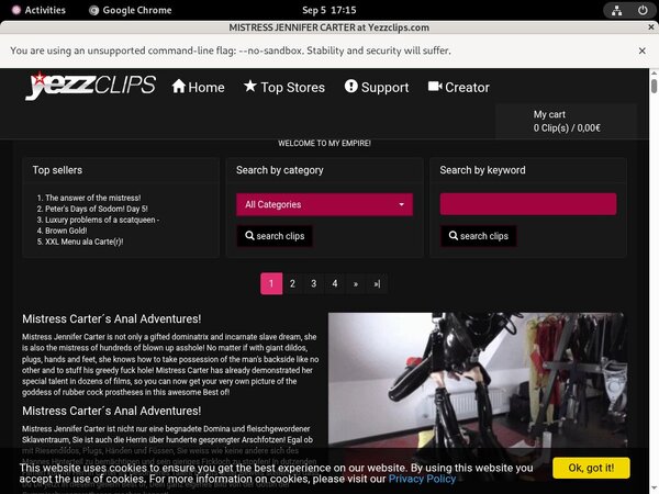 Discount Mistress Jennifer Carter Membership
