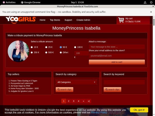 MoneyprincessIsabell With Paypal Acc