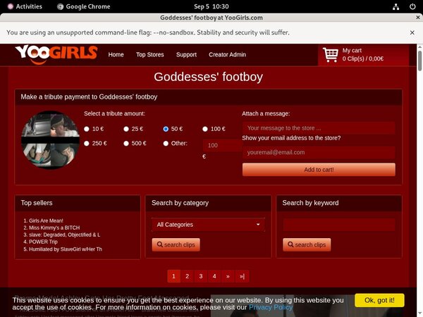 Goddesses Footboy Kink